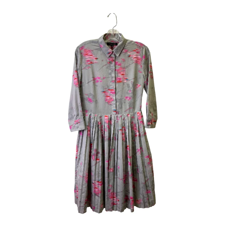 Dress Casual Midi By Banana Republic In Grey, Size:Xs Comfortable Deep V Midi Dress