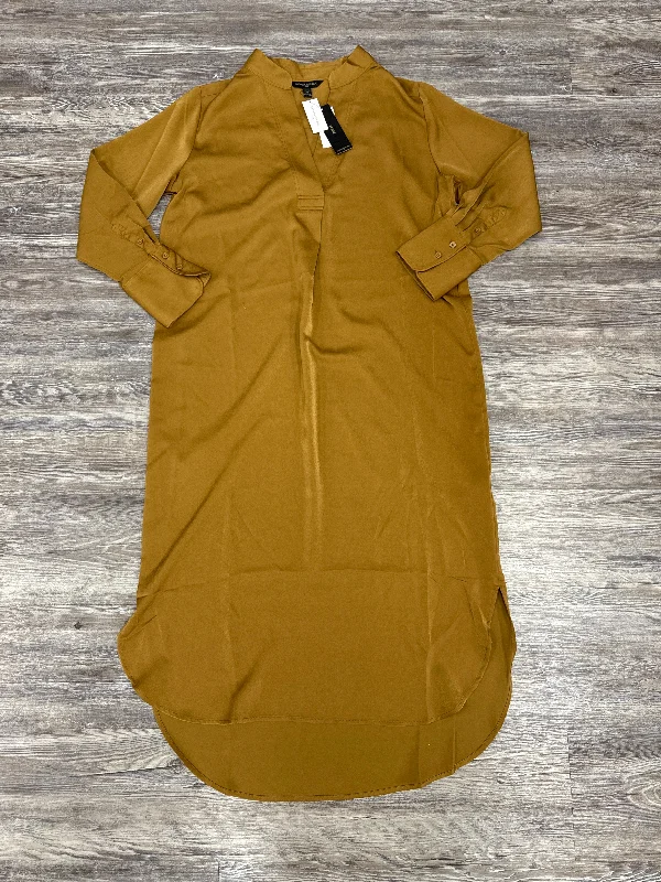 Dress Casual Midi By Banana Republic In Mustard, Size: Xs Trendy A-Line Midi Dress