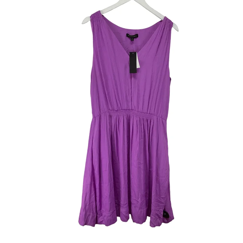 Dress Casual Midi By Banana Republic In Purple, Size: 14 Elegant Pleated Sleeve Midi Dress Dress Casual Midi By Banana Republic In Purple, Size: 14 Elegant Pleated Sleeve Midi Dress