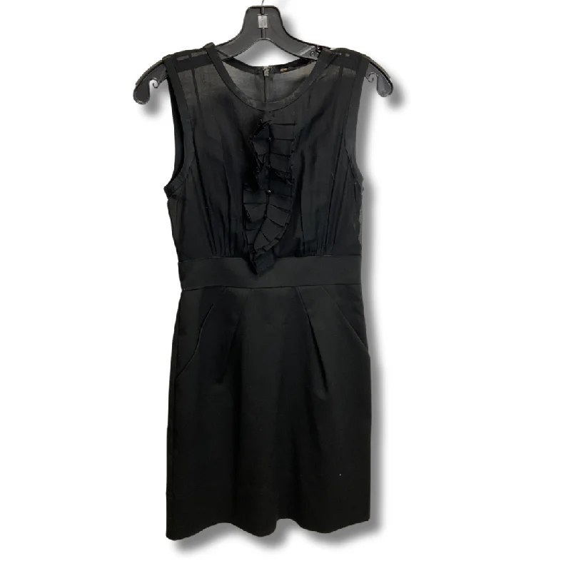 Dress Casual Midi By Bcbgmaxazria In Black, Size: 0 Elegant Puff Sleeve Midi Dress