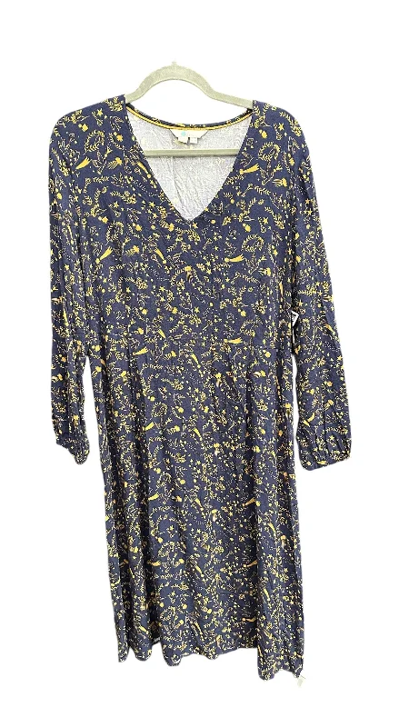Dress Casual Midi By Boden In Navy, Size: L Stylish Cold Shoulder Midi Dress