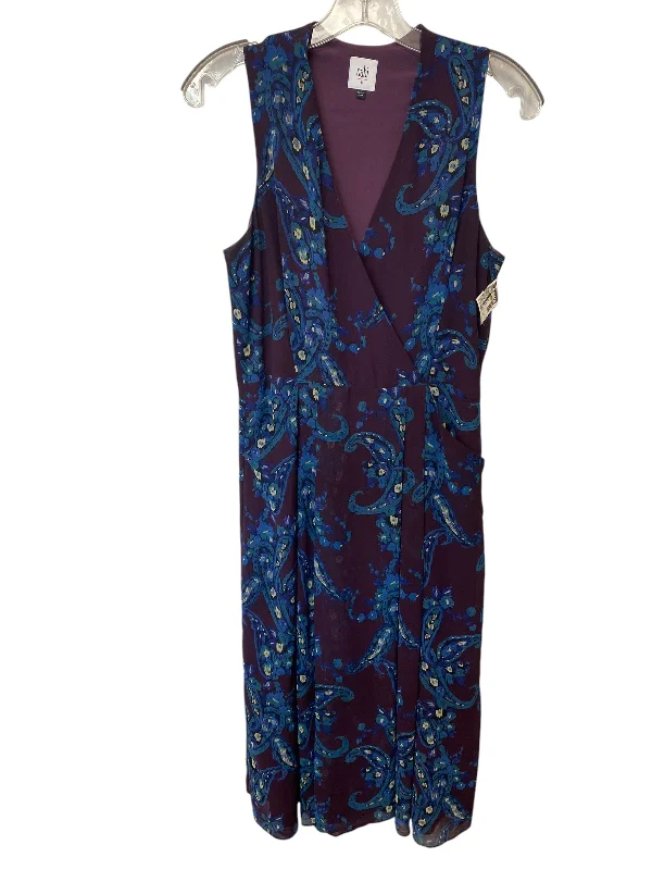 Dress Casual Midi By Cabi In Purple, Size: 6 Trendy Knit Midi Dress