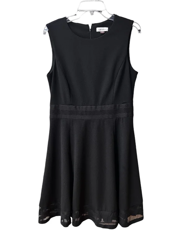 Dress Casual Midi By Calvin Klein In Black, Size: 12 Trendy Square Neck Midi Dress