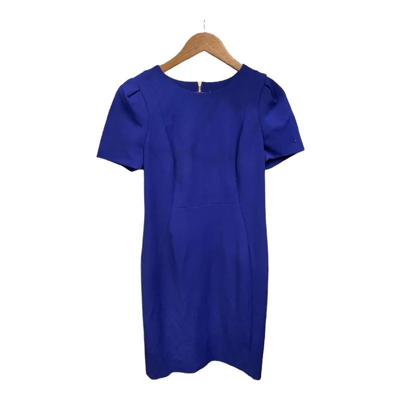Dress Casual Midi By Calvin Klein In Blue, Size: 10 Classic Black Midi Dress