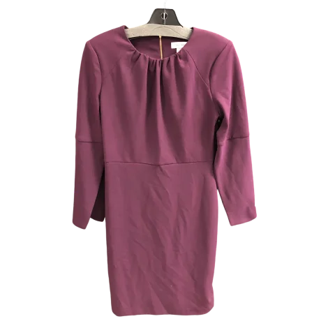 Dress Casual Midi By Calvin Klein In Purple, Size: 6 Elegant Maxi-Midi Hybrid Dress