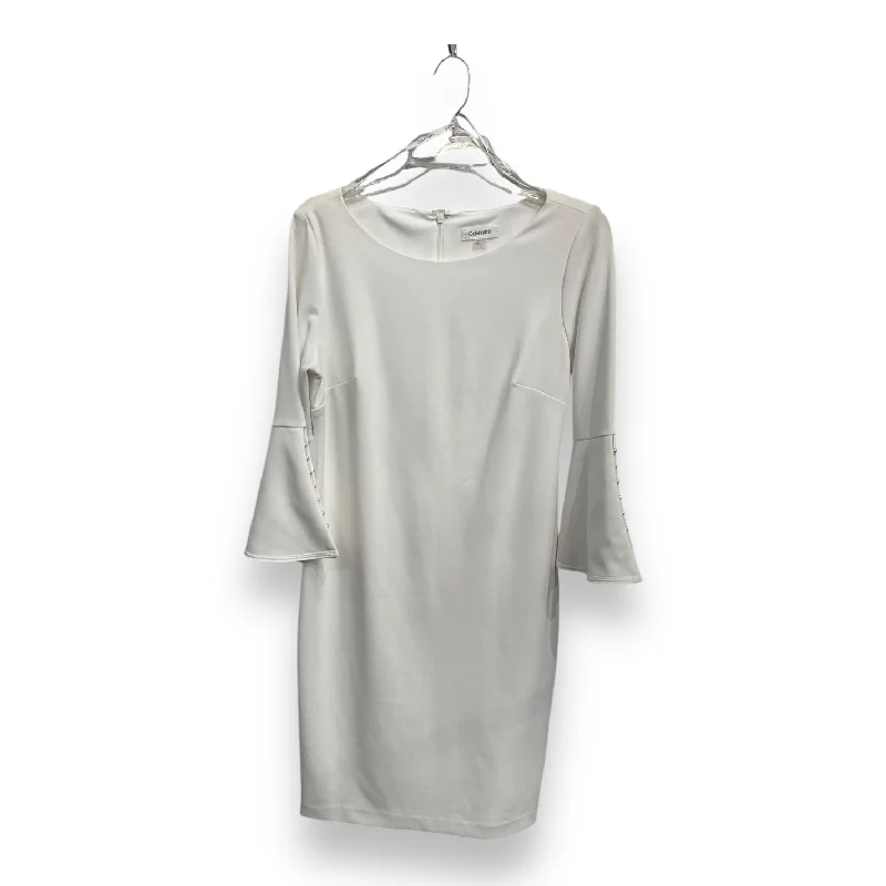 Dress Casual Midi By Calvin Klein In White, Size: L Cozy Tie-Dye Midi Dress