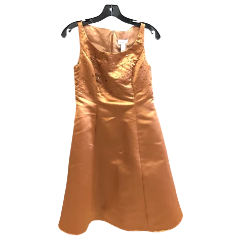 Dress Casual Midi By Cmc In Brown, Size: 10p Fashionable One-Shoulder Midi Dress