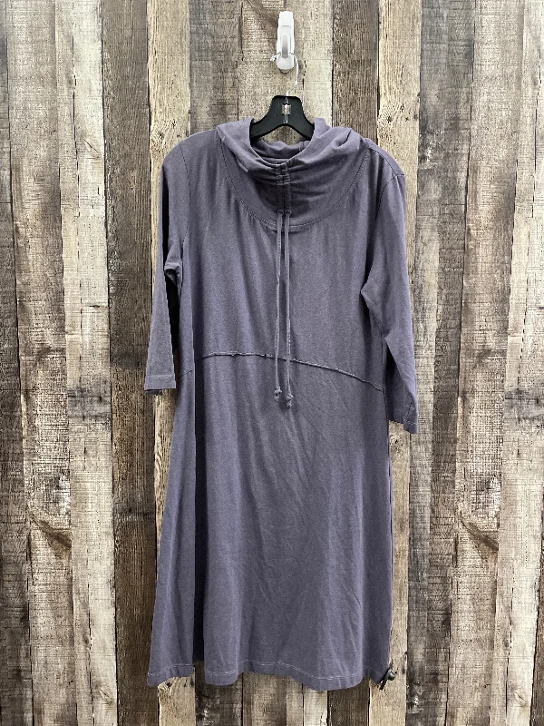 Dress Casual Midi By Cme In Purple, Size: L Comfortable Denim Midi Dress
