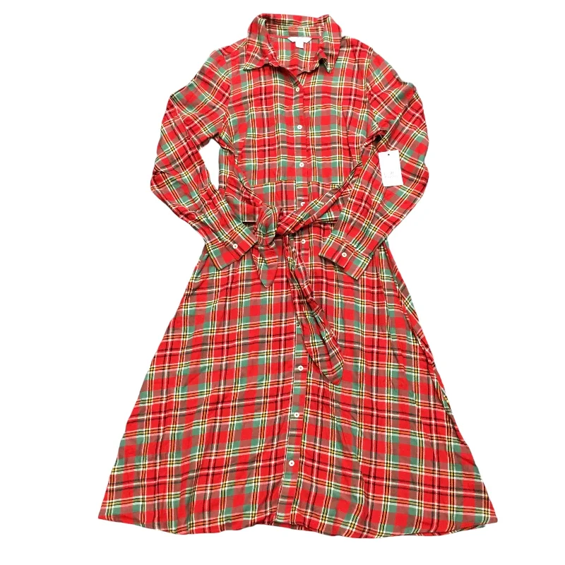 Dress Casual Midi By Croft And Barrow In Plaid Pattern, Size: S Elegant Maxi-Midi Hybrid Dress Dress Casual Midi By Croft And Barrow In Plaid Pattern, Size: S Elegant Maxi-Midi Hybrid Dress