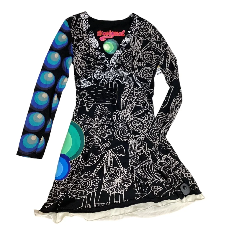 Dress Casual Midi By Desigual In Black, Size: M Trendy Fit-and-Flare Midi Dress