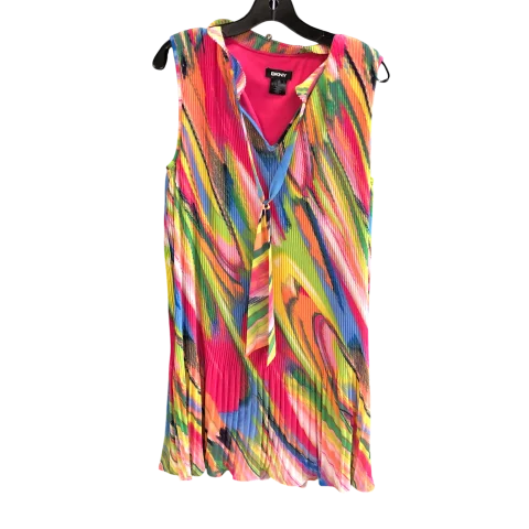 Dress Casual Midi By Dkny In Multi-colored, Size: 12 Fashionable One-Shoulder Midi Dress Dress Casual Midi By Dkny In Multi-colored, Size: 12 Fashionable One-Shoulder Midi Dress