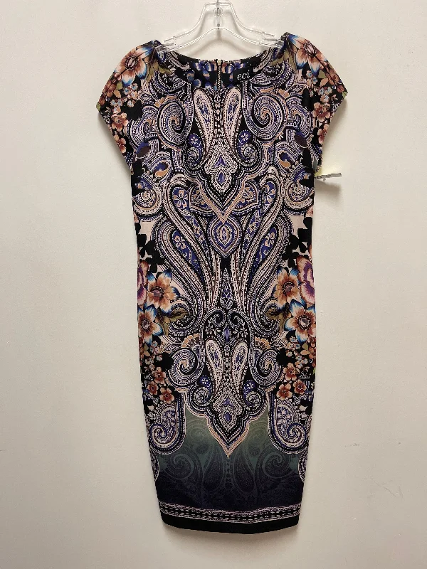 Dress Casual Midi By Eci In Multi-colored, Size: M Elegant Satin Midi Dress