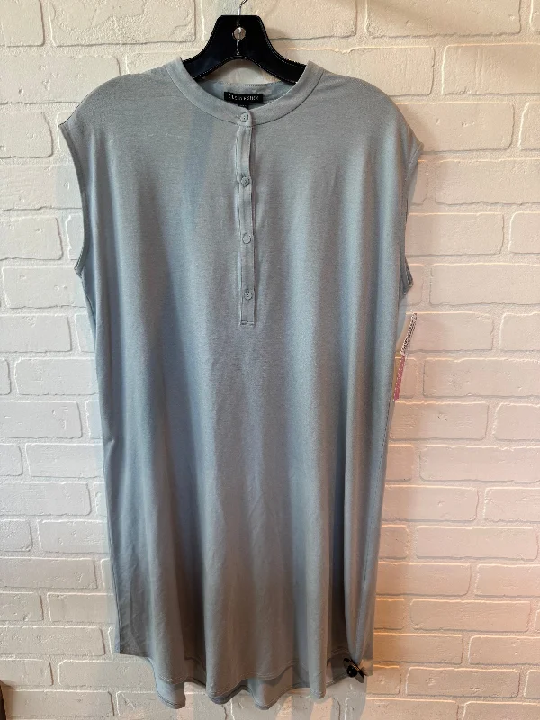Dress Casual Midi By Eileen Fisher In Blue, Size: S Trendy Ruched Side Midi Dress