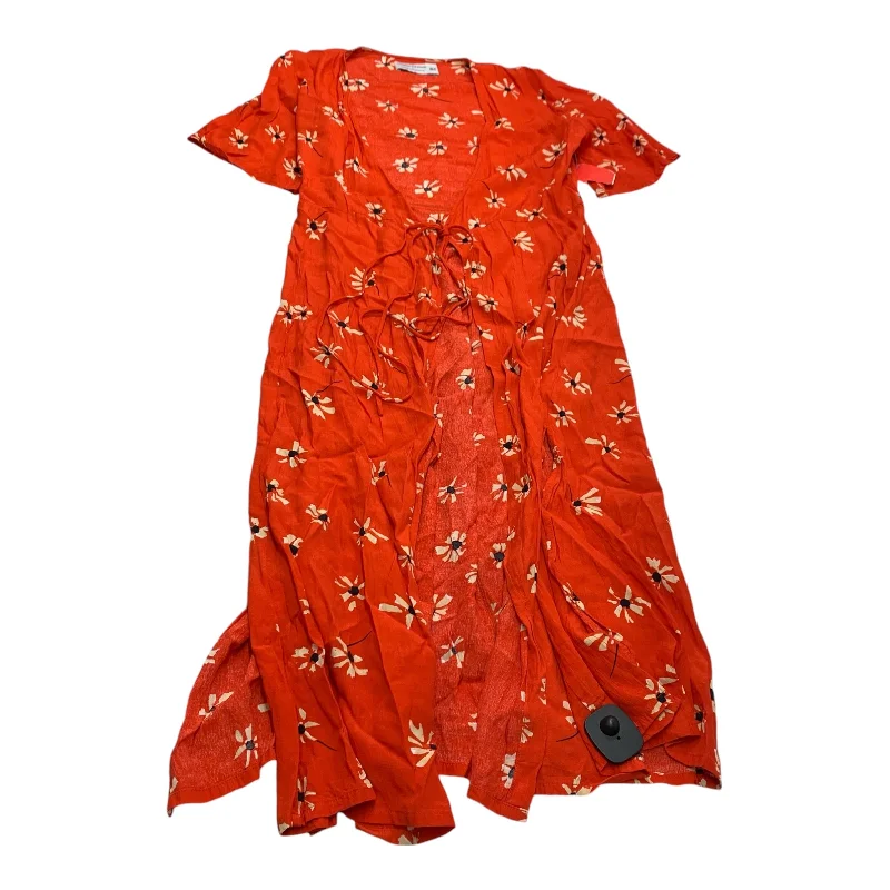 Dress Casual Midi By Faithfull The Brand In Red, Size: M Comfortable Ribbed Midi Dress