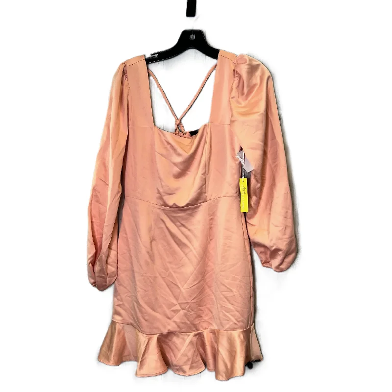 Dress Casual Midi By Forever 21 In Peach, Size: S Trendy Smocked Detail Midi Dress