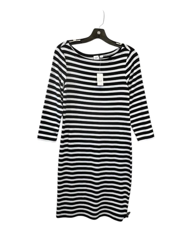 Dress Casual Midi By Gap In Black White, Size: S Comfortable Casual Midi Dress