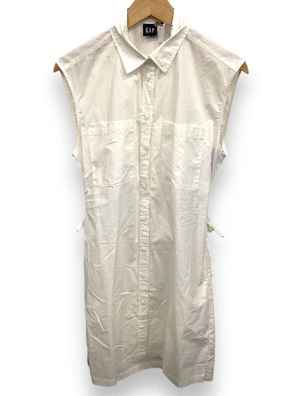 Dress Casual Midi By Gap In White, Size: S Stylish Tiered Midi Dress
