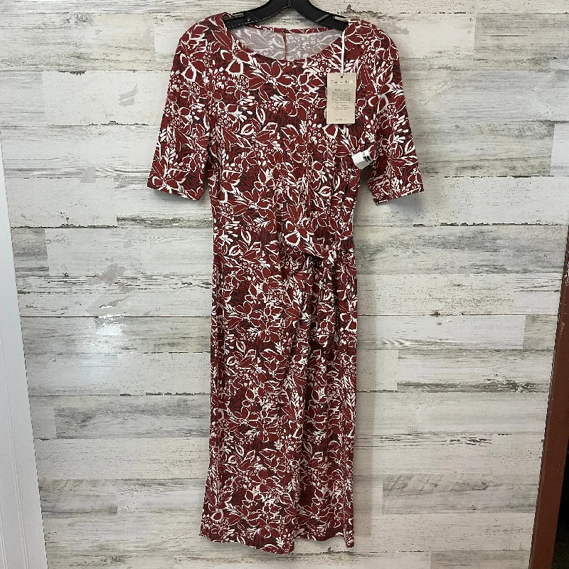 Dress Casual Midi By Garnet Hill In Brown, Size: Xs Trendy Off-Shoulder Ruffle Midi Dress Dress Casual Midi By Garnet Hill In Brown, Size: Xs Trendy Off-Shoulder Ruffle Midi Dress