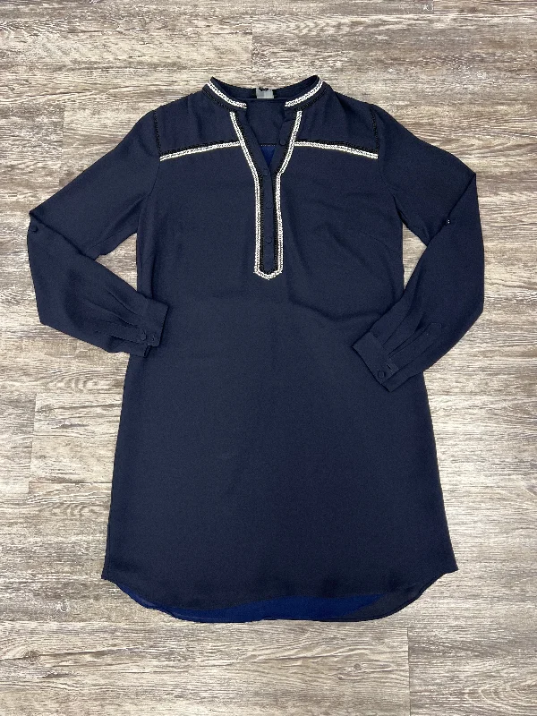 Dress Casual Midi By Greylin In Blue, Size: S Stylish Off-Shoulder Ruffle Dress