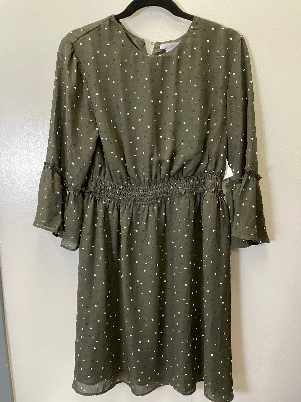 Dress Casual Midi By H&m In Green, Size: M Classic Black Midi Dress