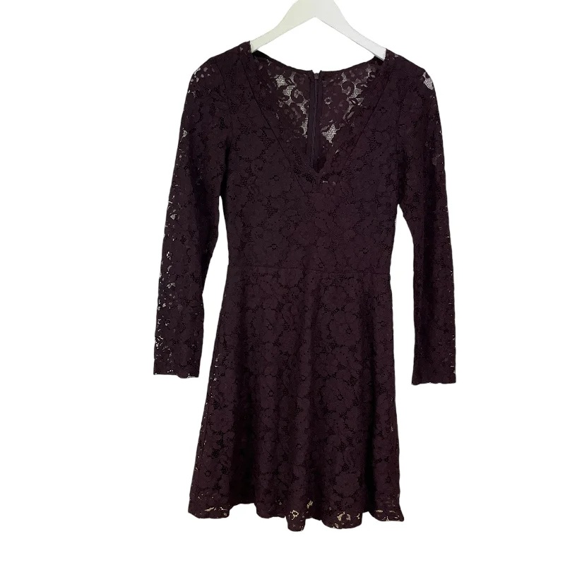 Dress Casual Midi By H&m In Purple, Size: S Comfortable Wrap Midi Dress