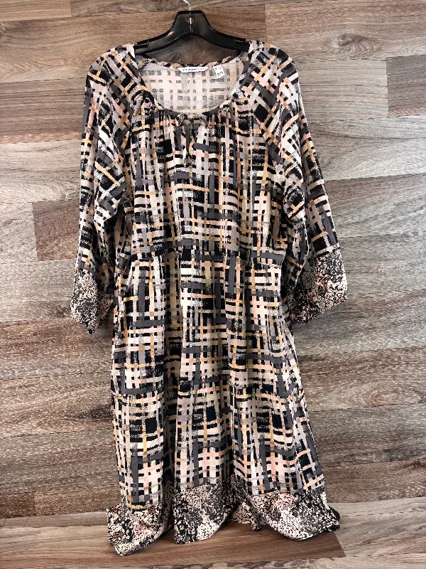 Dress Casual Midi By Isaac Mizrahi Live Qvc In Black & Grey, Size: L Trendy Off-Shoulder Button Midi Dress Dress Casual Midi By Isaac Mizrahi Live Qvc In Black & Grey, Size: L Trendy Off-Shoulder Button Midi Dress