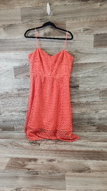 Dress Casual Midi By J. Crew In Orange, Size: 10 Elegant Puff Sleeve Midi Dress
