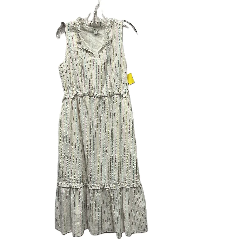 Dress Casual Midi By J. Crew In White, Size: S Comfortable Floral Print Midi Dress