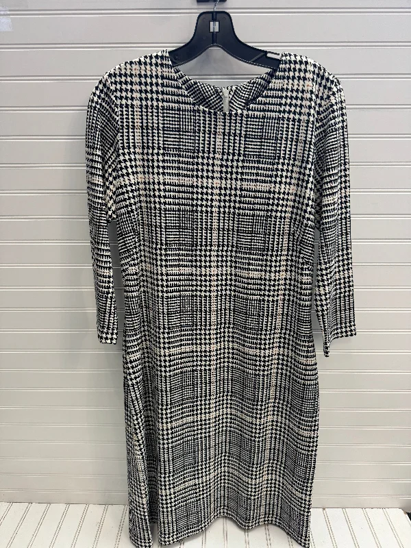 Dress Casual Midi By J Mclaughlin In Black & White, Size: L Comfortable Draped Midi Dress Dress Casual Midi By J Mclaughlin In Black & White, Size: L Comfortable Draped Midi Dress