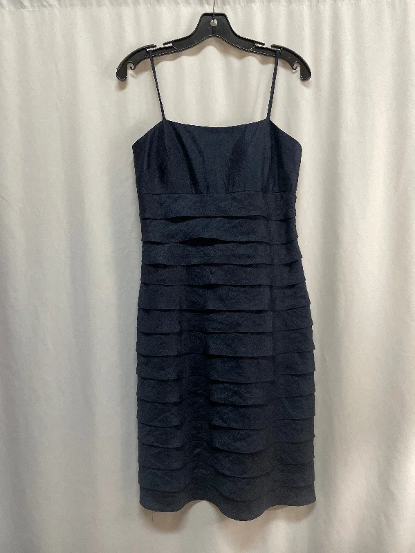 Dress Casual Midi By Jessica Howard In Navy, Size: M Elegant Satin Slip Midi Dress