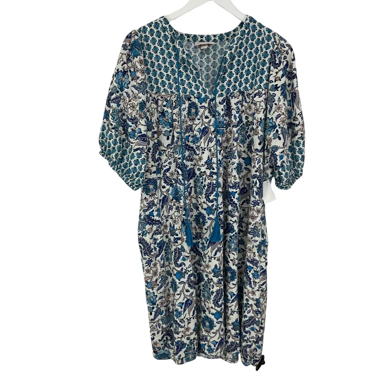 Dress Casual Midi By Knox Rose In Blue, Size: Xl Elegant V-Neck Midi Dress
