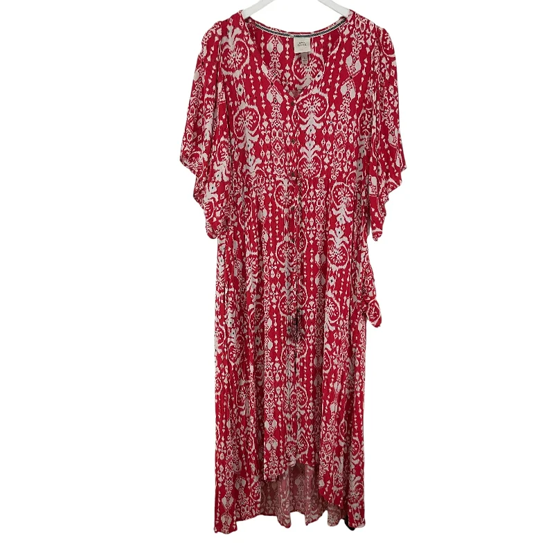 Dress Casual Midi By Knox Rose In Red, Size: L Fashionable Pencil Midi Dress