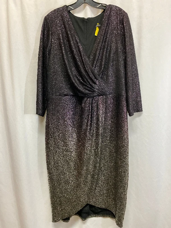 Dress Casual Midi By Lane Bryant In Black, Size: L Fashionable High-Low Midi Dress