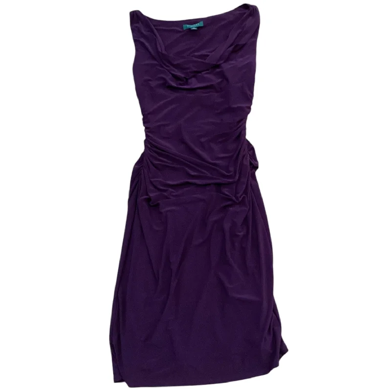 Dress Casual Midi By Lauren By Ralph Lauren In Purple, Size: S Fashionable High-Neck Midi Dress Dress Casual Midi By Lauren By Ralph Lauren In Purple, Size: S Fashionable High-Neck Midi Dress