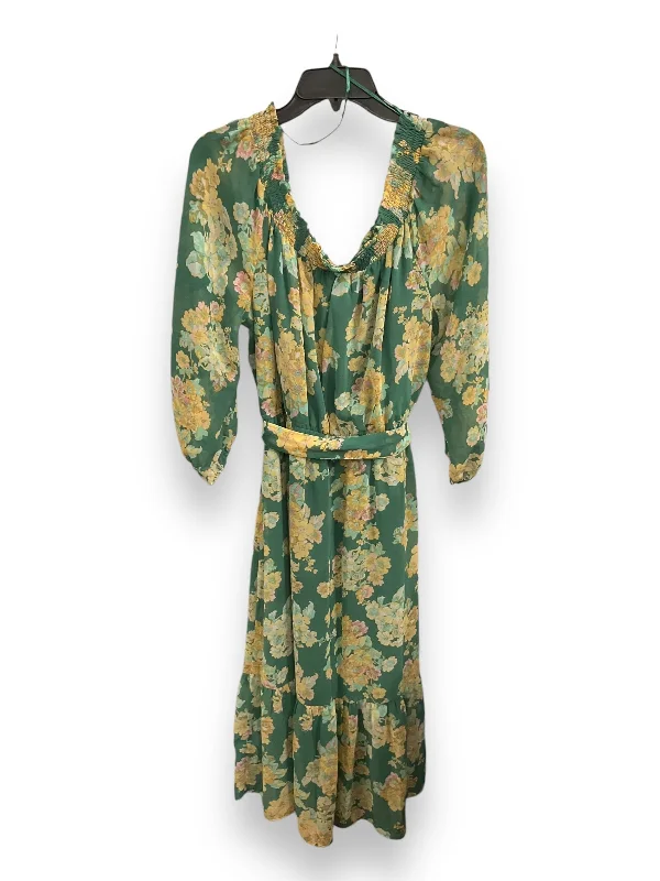 Dress Casual Midi By Lc Lauren Conrad In Green, Size: Xl Fashionable A-Line Midi Dress Dress Casual Midi By Lc Lauren Conrad In Green, Size: Xl Fashionable A-Line Midi Dress