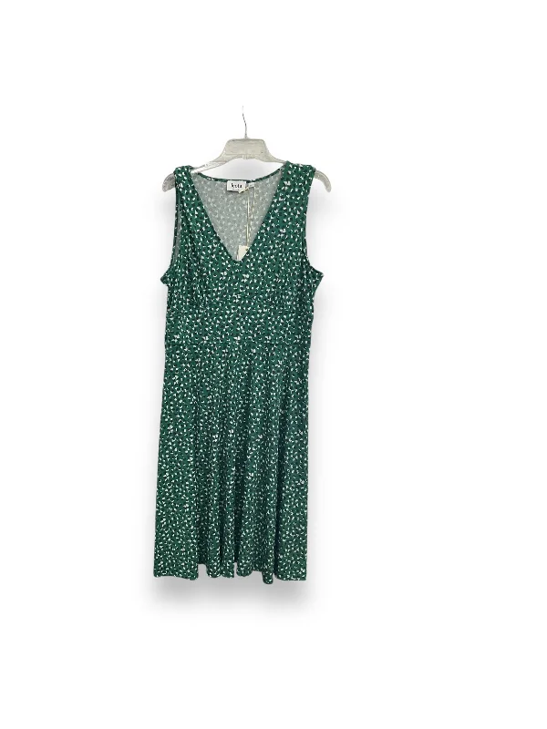 Dress Casual Midi By Leota In Green, Size: Xxl Comfortable Short Sleeve Midi Dress