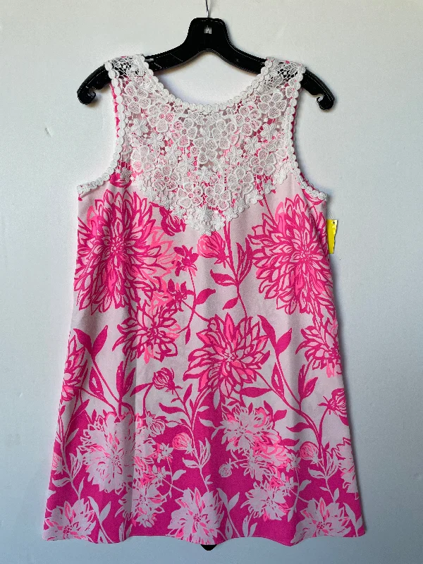 Dress Casual Midi By Lilly Pulitzer In Pink, Size: 4 Elegant Pleated Sleeve Midi Dress Dress Casual Midi By Lilly Pulitzer In Pink, Size: 4 Elegant Pleated Sleeve Midi Dress