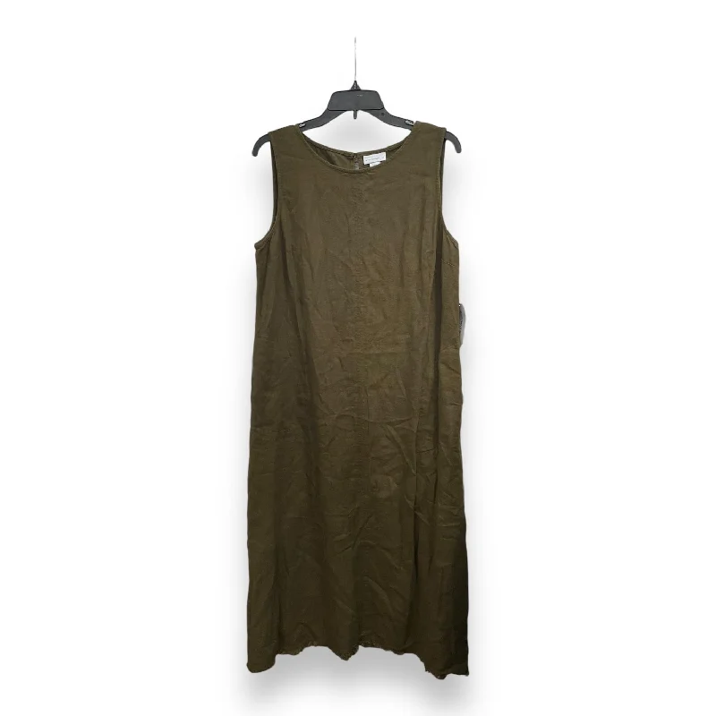 Dress Casual Midi By Liz Claiborne In Green, Size: M Trendy Knit Midi Dress