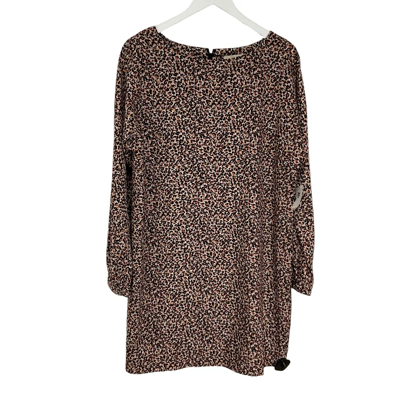 Dress Casual Midi By Loft In Animal Print, Size: M Trendy Fit-and-Flare Midi Dress