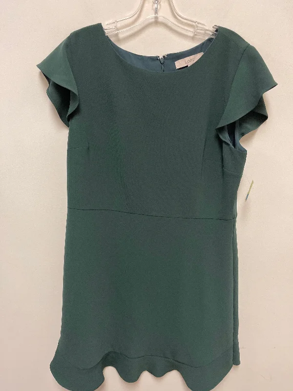 Dress Casual Midi By Loft In Green, Size: Xl Chic Lace Detail Midi Dress