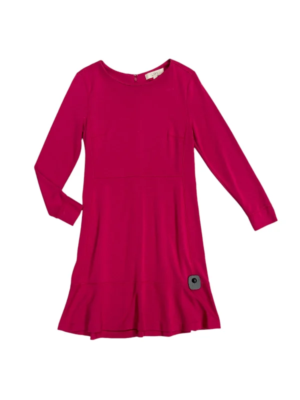 Dress Casual Midi By Loft In Pink, Size: 10p Cozy Spaghetti Strap Midi Dress