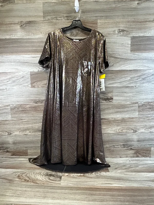 Dress Casual Midi By Lularoe In Multi-colored, Size: L Stylish Striped Midi Dress