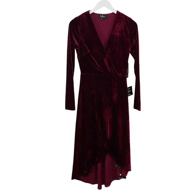 Dress Casual Midi By Lulu In Red, Size: S Trendy Long Sleeve Midi Dress