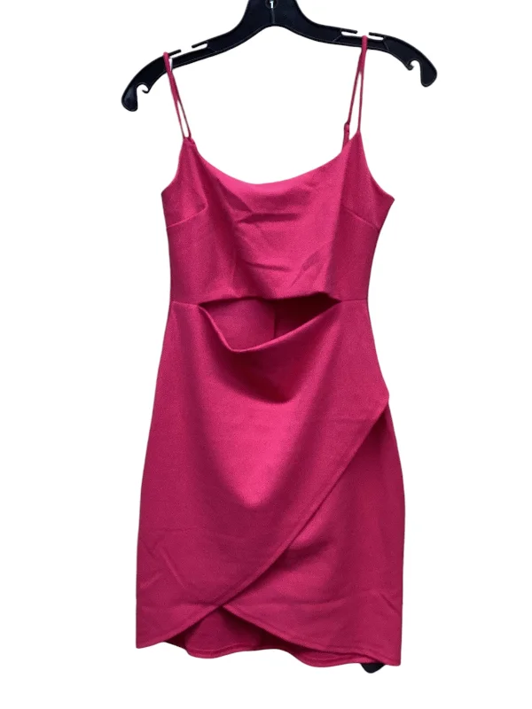 Dress Casual Midi By Lulus In Pink, Size: M Elegant Velvet Midi Dress