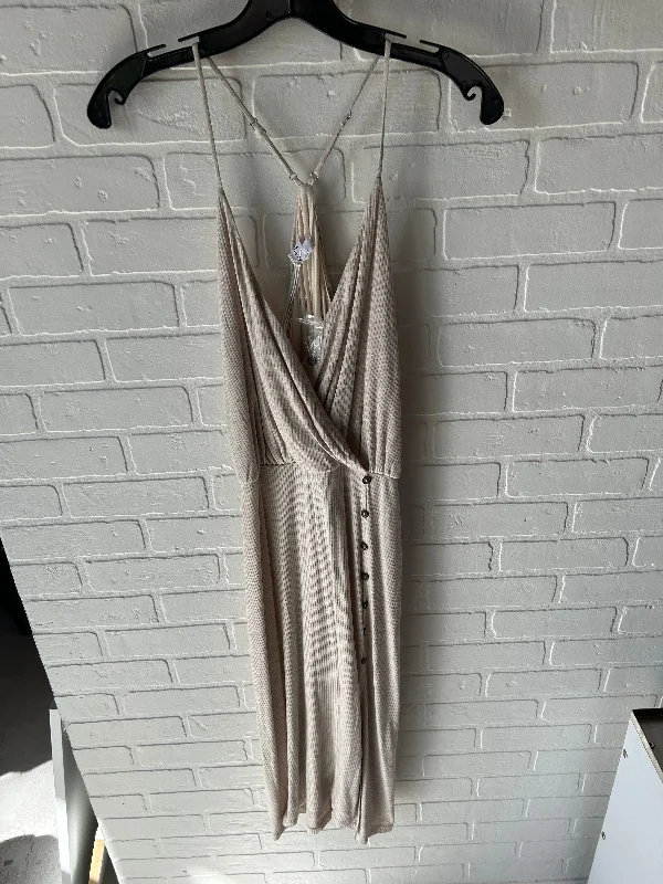 Dress Casual Midi By Lulus In Tan, Size: M Fashionable Wide Leg Midi Dress