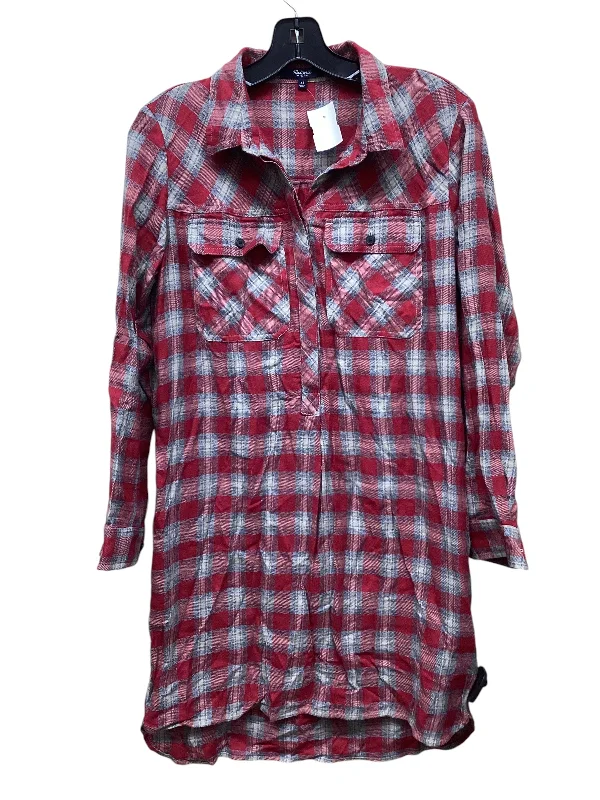 Dress Casual Midi By Madewell In Plaid Pattern, Size: Xs Chic Lace Detail Midi Dress Dress Casual Midi By Madewell In Plaid Pattern, Size: Xs Chic Lace Detail Midi Dress