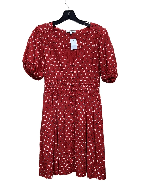 Dress Casual Midi By Madewell In Red, Size: S Stylish Color Block Midi Dress