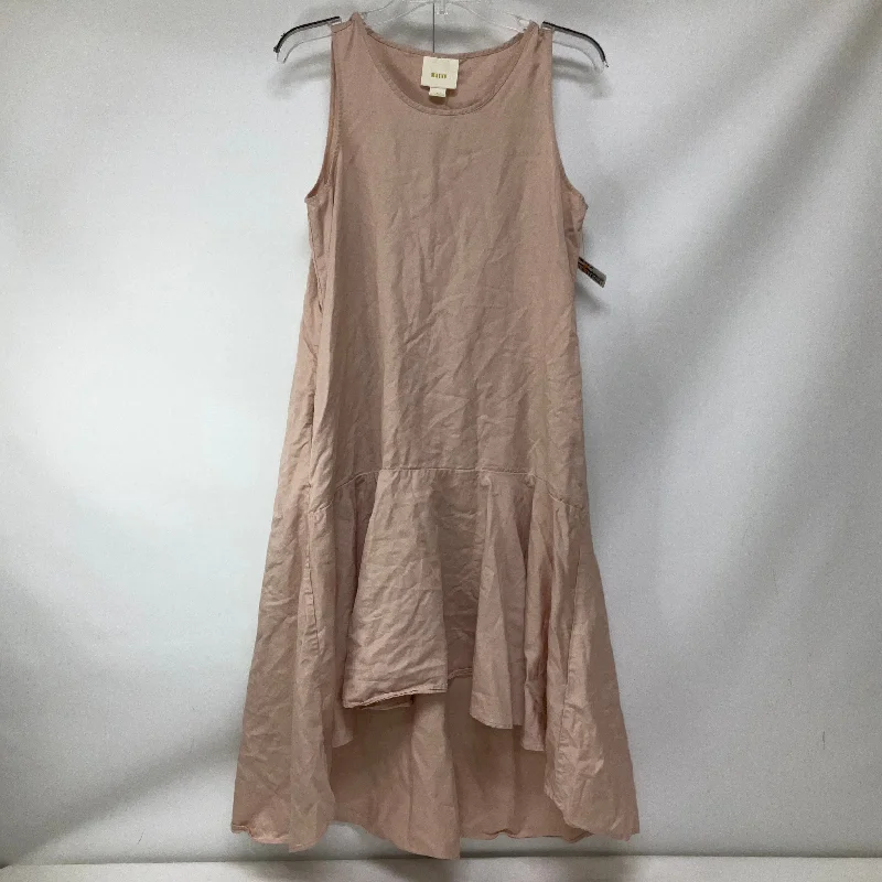 Dress Casual Midi By Maeve In Pink, Size: M Comfortable Lace-Up Midi Dress