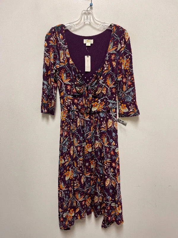 Dress Casual Midi By Maeve In Purple, Size: S Fashionable Wide Leg Midi Dress
