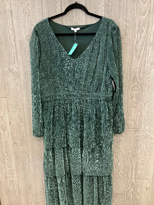 Dress Casual Midi By Maurices In Green, Size: Xxl Elegant Faux Wrap Midi Dress
